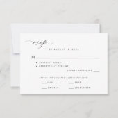 Moderne klassieke post of QR-code bruiloft RSVP Kaartje (Voorkant)