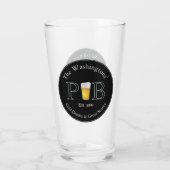 Moderne klassieke pub Drink glazen pint bierglas (Achterkant)