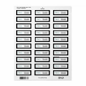 Moderne Klassieke Retouradreslabels Etiket (Full Sheet)