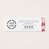 Moderne klassieke rode abstracte bloemen mini visitekaartjes (Achterkant)