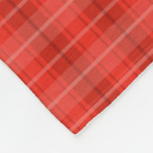 Moderne klassieke rode plaid fleece deken (Hoek)