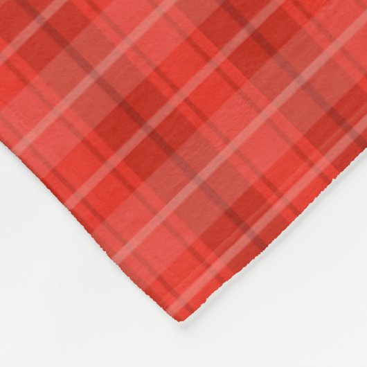 Moderne klassieke rode plaid fleece deken (Hoek)