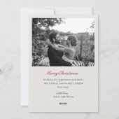 Moderne Klassieke Rode Typografie Getrouwd en Stra Feestdagenkaart (Achterkant)