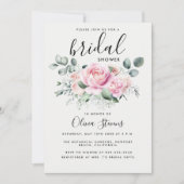 Moderne klassieke roze Blush Rozen grafisch Vrijge Kaart (Voorkant)