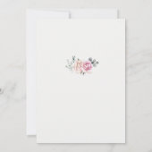 Moderne klassieke roze Blush Rozen grafisch Vrijge Kaart (Achterkant)