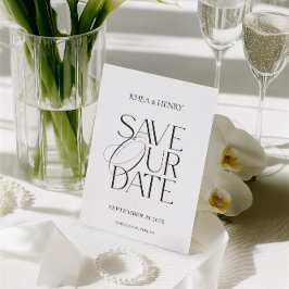 Moderne Klassieke Save the Date Trouwkaart