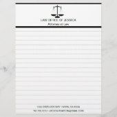 Moderne klassieke schalen van de rechtspraak Lette Briefhoofd (Voorkant)