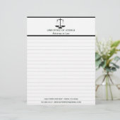 Moderne klassieke schalen van de rechtspraak Lette Briefhoofd (Staand voorkant)