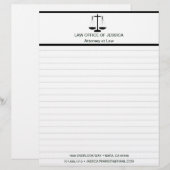 Moderne klassieke schalen van de rechtspraak Lette Briefhoofd (Voorkant / Achterkant)