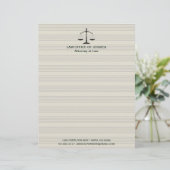 Moderne klassieke schalen van de rechtspraak Lette Briefhoofd (Staand voorkant)