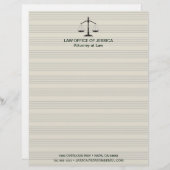 Moderne klassieke schalen van de rechtspraak Lette Briefhoofd (Voorkant / Achterkant)