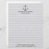 Moderne klassieke schalen van de rechtspraak Lette Briefhoofd (Voorkant / Achterkant)