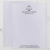 Moderne klassieke schalen van de rechtspraak Lette Briefhoofd (Voorkant / Achterkant)