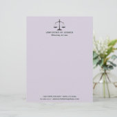 Moderne klassieke schalen van de rechtspraak Lette Briefhoofd (Staand voorkant)