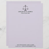 Moderne klassieke schalen van de rechtspraak Lette Briefhoofd (Voorkant / Achterkant)