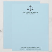 Moderne klassieke schalen van de rechtspraak Lette Briefhoofd (Voorkant / Achterkant)