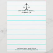 Moderne klassieke schalen van de rechtspraak Lette Briefhoofd (Voorkant)