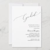 Moderne Klassieke Script Simple Photo Afstuderen Kaart (Achterkant)