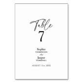 Moderne Klassieke Simple Wedding Table Number Kaar Kaart (Achterkant)