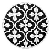 Moderne, klassieke Spaanse Middellandse Zee zwart, Keramische Knop (Voorkant)