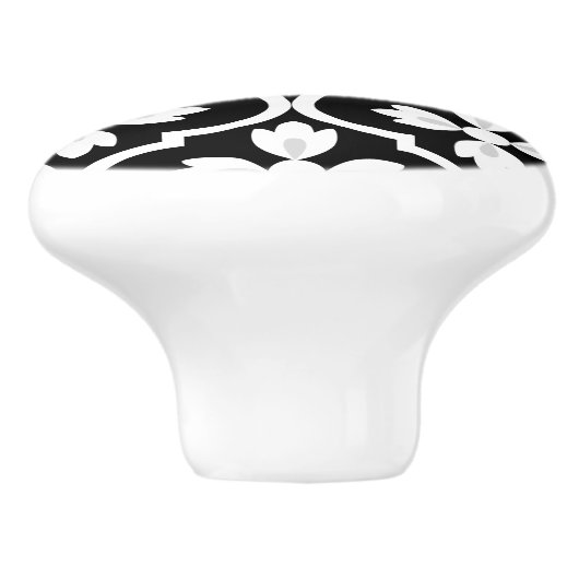 Moderne, klassieke Spaanse Middellandse Zee zwart, Keramische Knop (Zijkant)