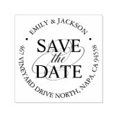 Moderne Klassieke Sparen het Adres van de Terugkee Zelfinktende Stempel (Design)