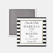 Moderne klassieke streep slaat de datum op magneet (Voorkant / Achterkant)