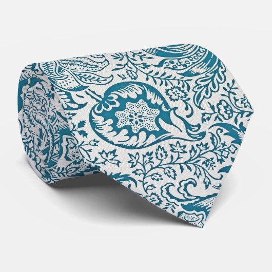 Moderne klassieke stropdas – Royal Blue Bloem (Opgerold)
