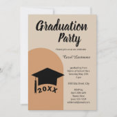 Moderne klassieke terracotta beige Arch Afstudeerd Kaart (Voorkant)