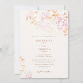 Moderne klassieke terracotta roze Herfst Kaart (Voorkant)