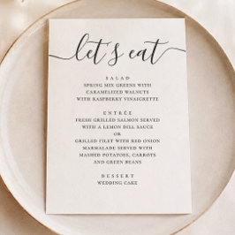 Moderne Klassieke Trouw | Calligrafie Laat Ons Ete Menu