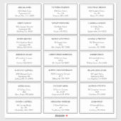 Moderne klassieke trouw gastadreslabels sticker (Vel)