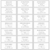 Moderne klassieke trouw gastadreslabels sticker (Voorkant)