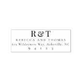 Moderne Klassieke Trouw Monogram Retouradres  Rubberstempel (Gestempeld)