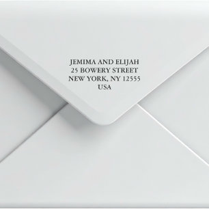 Moderne Klassieke Trouw Retouradres Rubberstempel