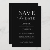 Moderne Klassieke Trouw 'Save the Date'-Uitnodigin Kaart (Voorkant / Achterkant)
