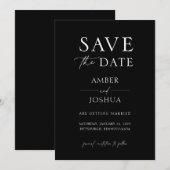 Moderne klassieke trouwkaart 'Save the Date' Kaart (Voorkant / Achterkant)
