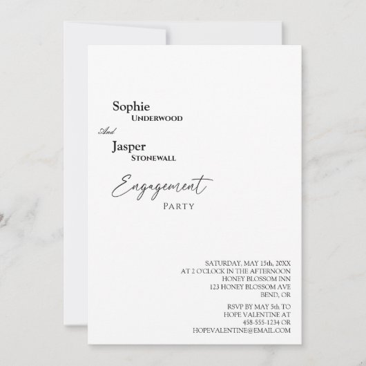 Moderne Klassieke uitnodiging van de partij van de (Voorkant)