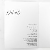 Moderne klassieke uitnodiging voor weduwschap met  (Binnenzijde eerst)