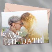 Moderne Klassieke Volledige Grote 2 Foto Huwelijk Save The Date