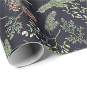 Moderne klassieke winter kerstpatroon cadeaupapier (Rol Hoek)