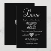 Moderne klassieke, zilveren witte, zwarte, lijve b kaart (Voorkant / Achterkant)