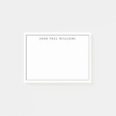 Moderne klassieke zwarte dunne lijn post-it® notes (Voorkant)