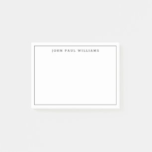 Moderne klassieke zwarte dunne lijn post-it® notes