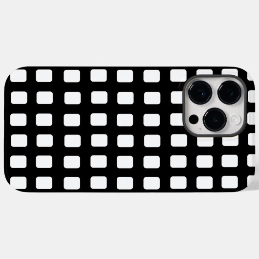 Moderne klassieke zwarte en witte vierkantjes Case-Mate iPhone case (Achterkant (horizontaal))