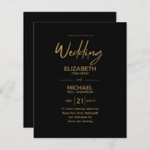 Moderne Klassieke Zwarte Gouden Budget Trouw Uitno