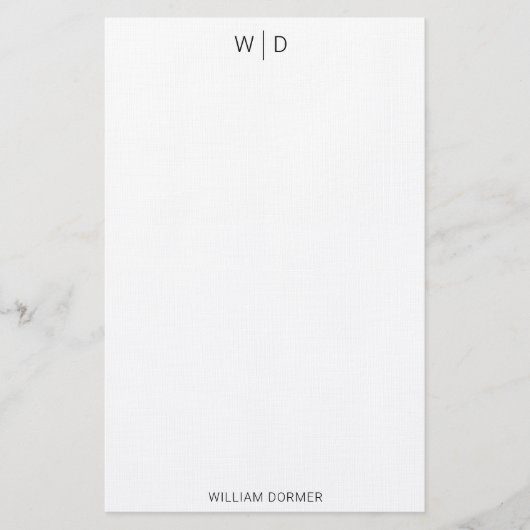 Moderne klassieke zwarte schrijfkunst  briefpapier (Voorkant)