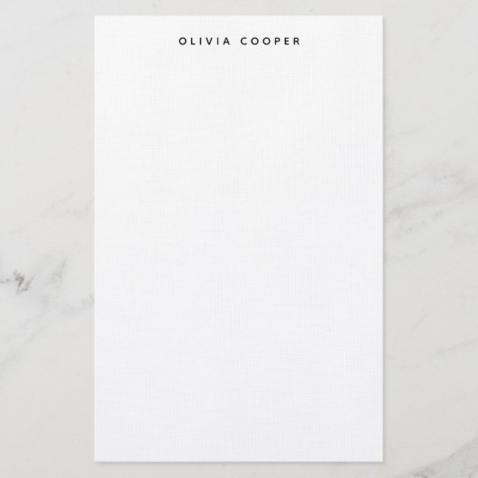 Moderne klassieke zwarte schrijfkunst  briefpapier (Voorkant)