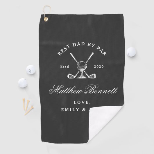 Moderne Klassieker Beste Papa Par Golf Golfhanddoek (Insitu)