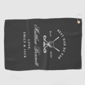 Moderne Klassieker Beste Papa Par Golf Golfhanddoek (Horizontaal)